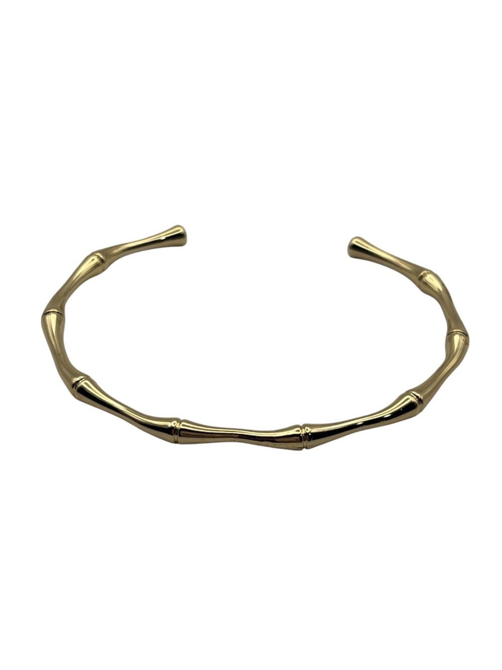Bamboo gold tone cuff bracelet